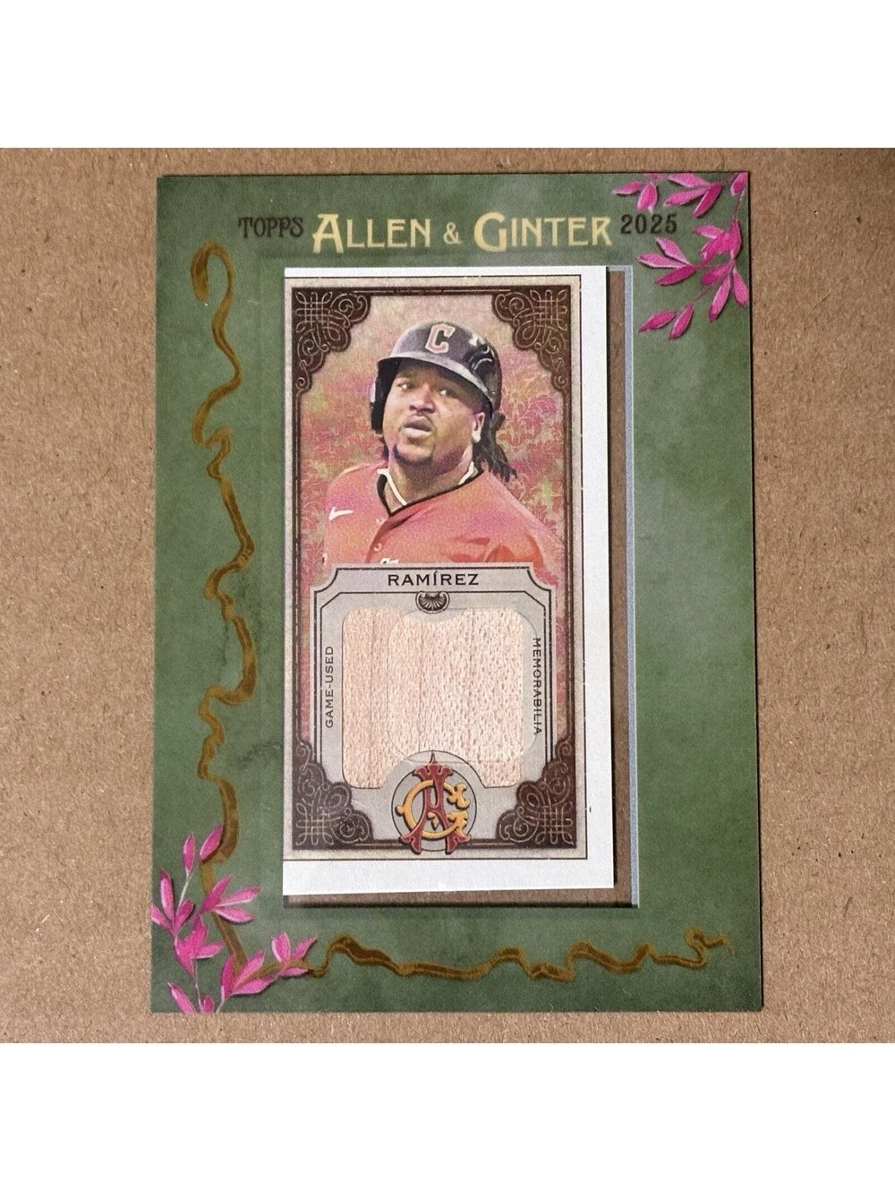 2025 Topps Allen & Ginter - Jose Ramirez MFR-JRA - Mini Framed Relic - Guardians